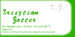 krisztian zotter business card